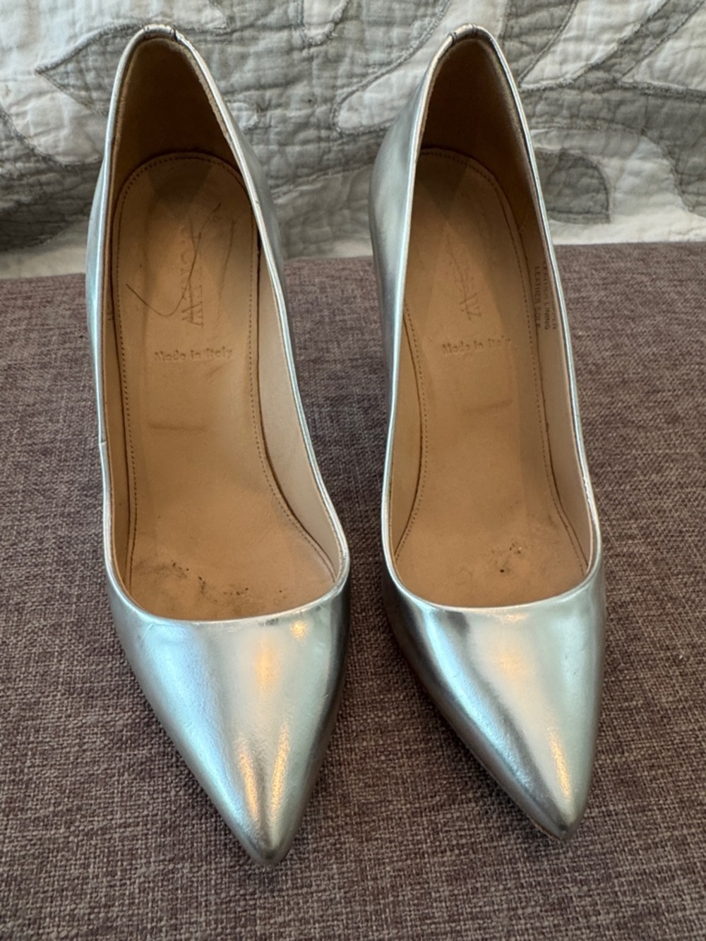 J. Crew silver pumps